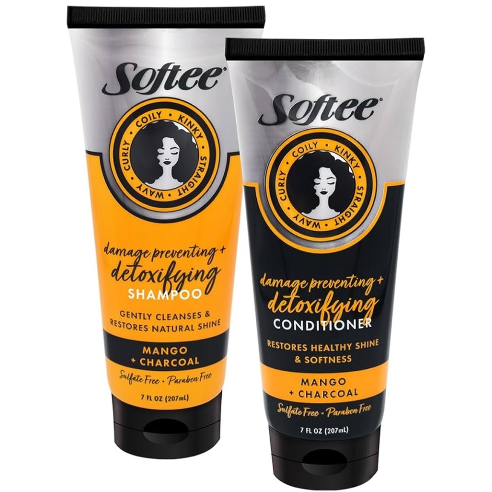 Softee Mango & Charcoal damage preventing & detoxifying Shampoo & Condit…